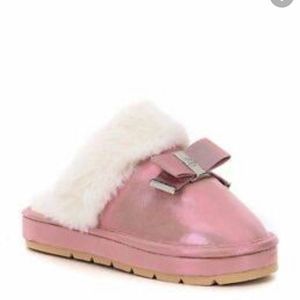 Michael Kors Girls Grace Bow Slippers